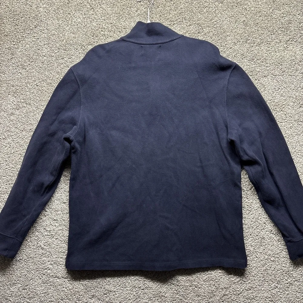 Vintage‎ Y2K Polo Ralph Lauren Blue 1/4 Zip Large Fleece Pullover USA 90s Preppy